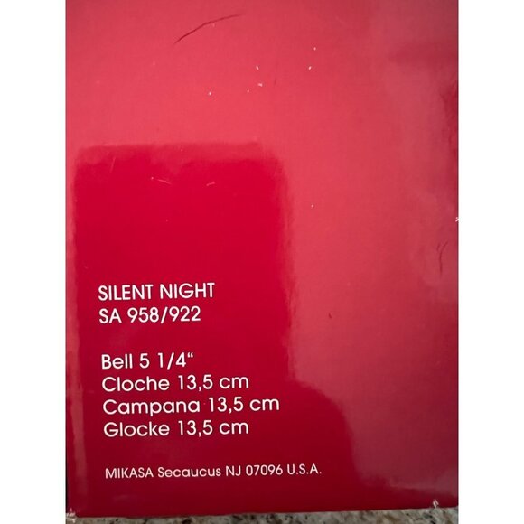 Mikasa Glass Bell  "Silent NIght" - Picture 2 of 4